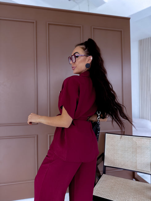 ELYNDI LUX set "KOLKA" - BURGUNDY